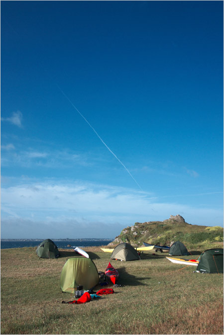 A terrific spot to camp in the shadow of the lighthouse.. albeit very exposed to the strong west-southwest winds