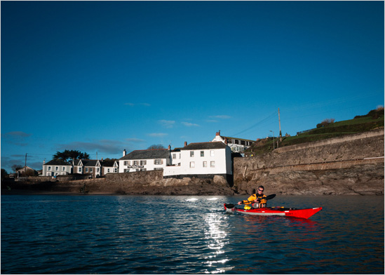 paddling out of Portmellon on a frosty morning. This is where I grew up so I know the seas around very well indeed… however I will never find the area boring.