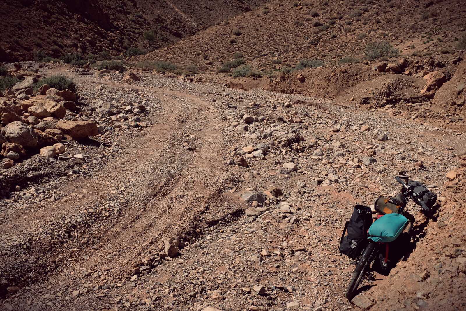 .. then up a dry river bed for a few km