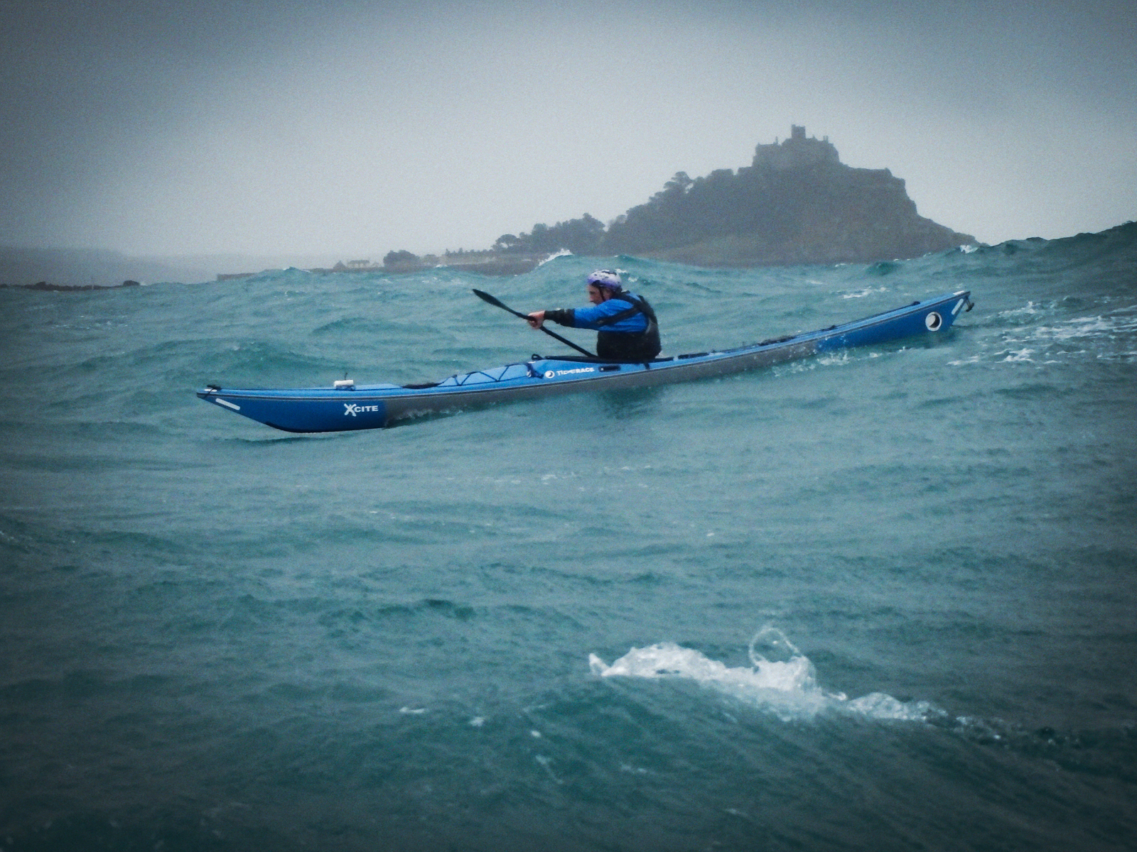 apols for the poor quality, water smeared all over the lens but the setting with St Michael's Mount in the background is kind of cool… and quite different to how summer visitors get to see the place