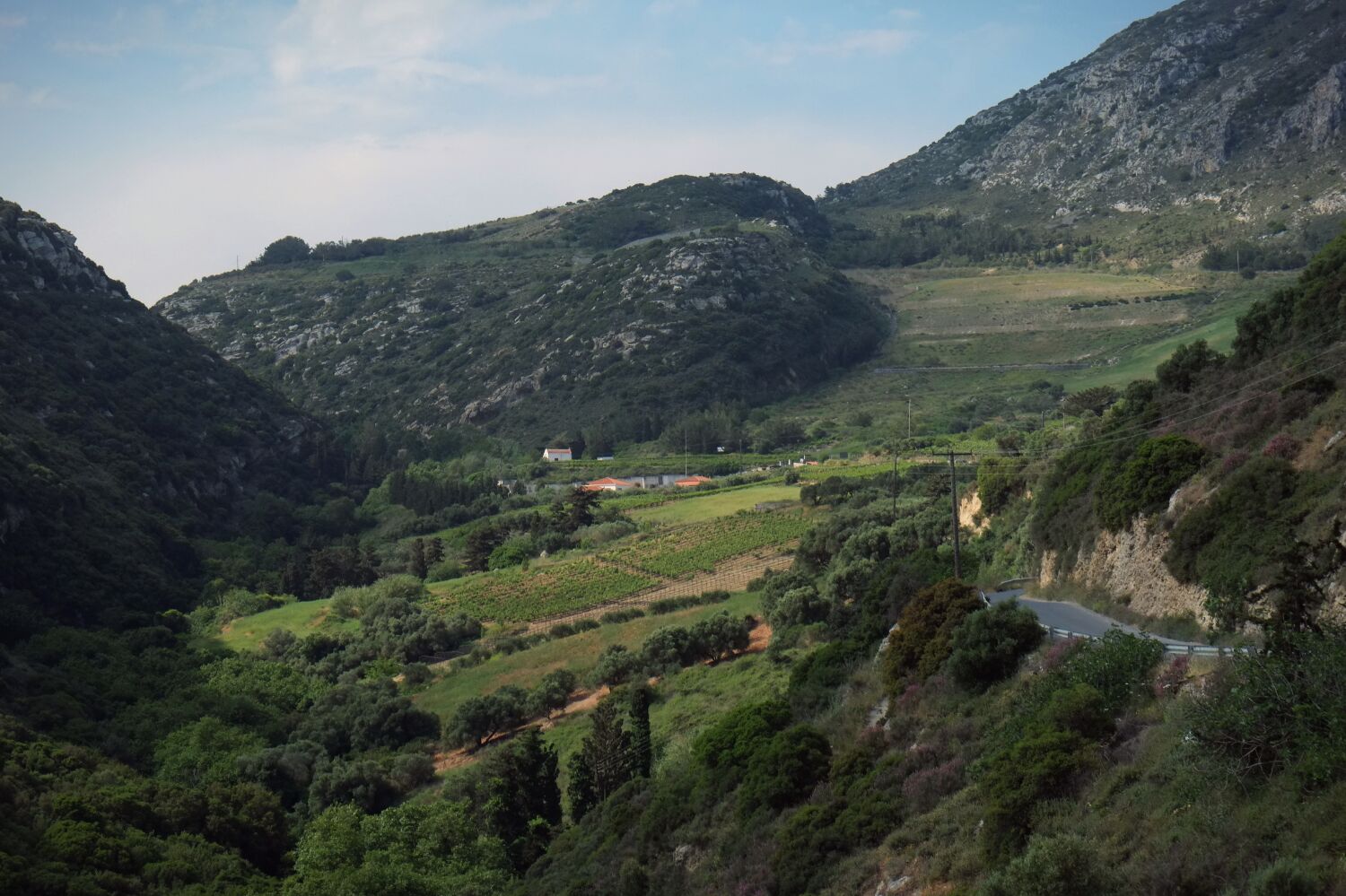 From Kastenitsa a pleasant afternoon rolling through the backroads of rural crete to reach the town of Archanes nestled in a wooded valley...