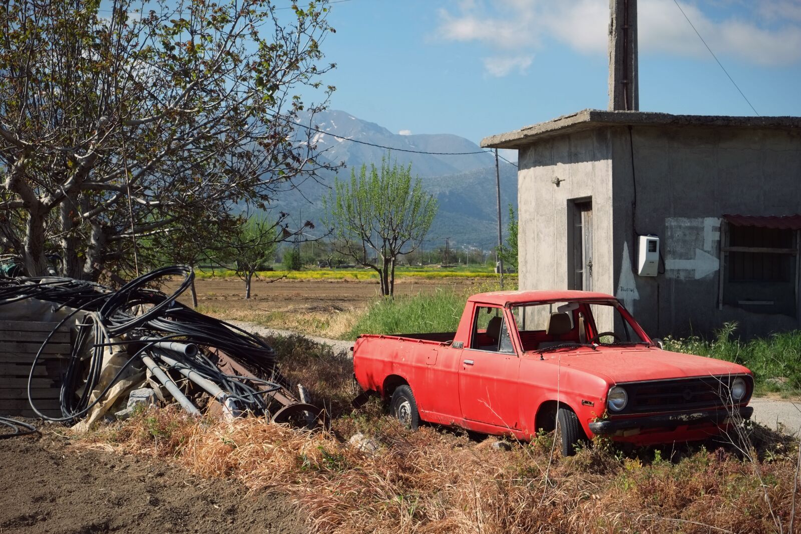 Lasithi: Crete is very much the land of the battered ol Japanese pick-up. I like them.