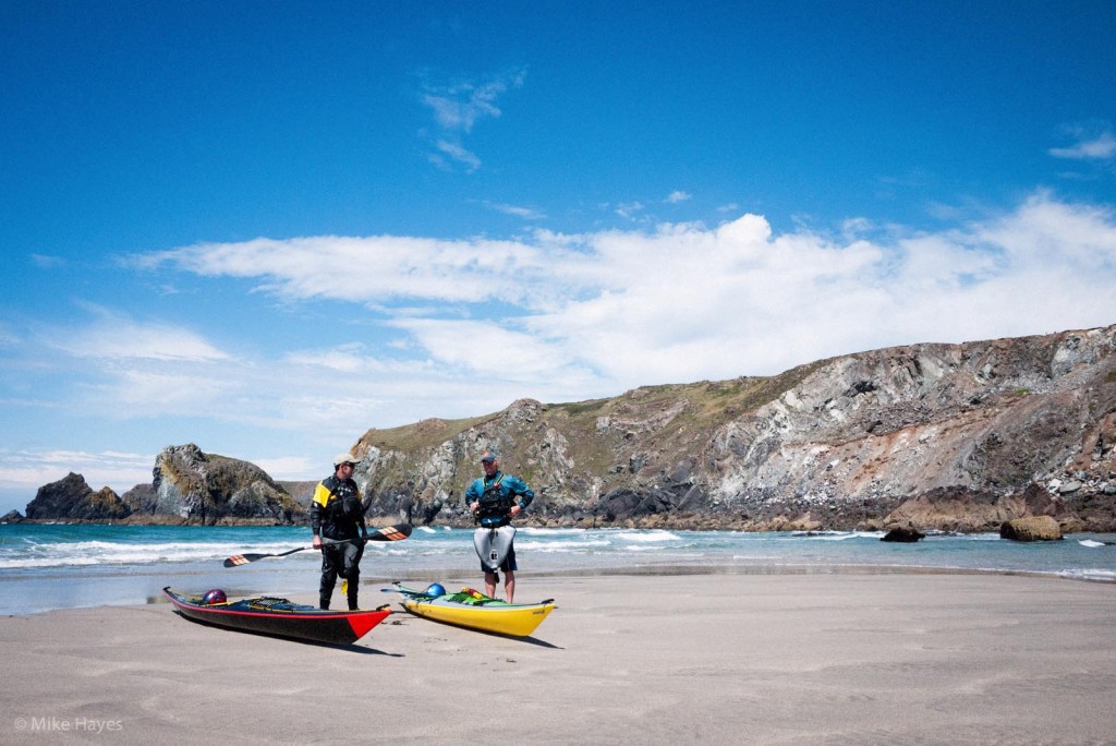 Kayaks on Pentreath Beach