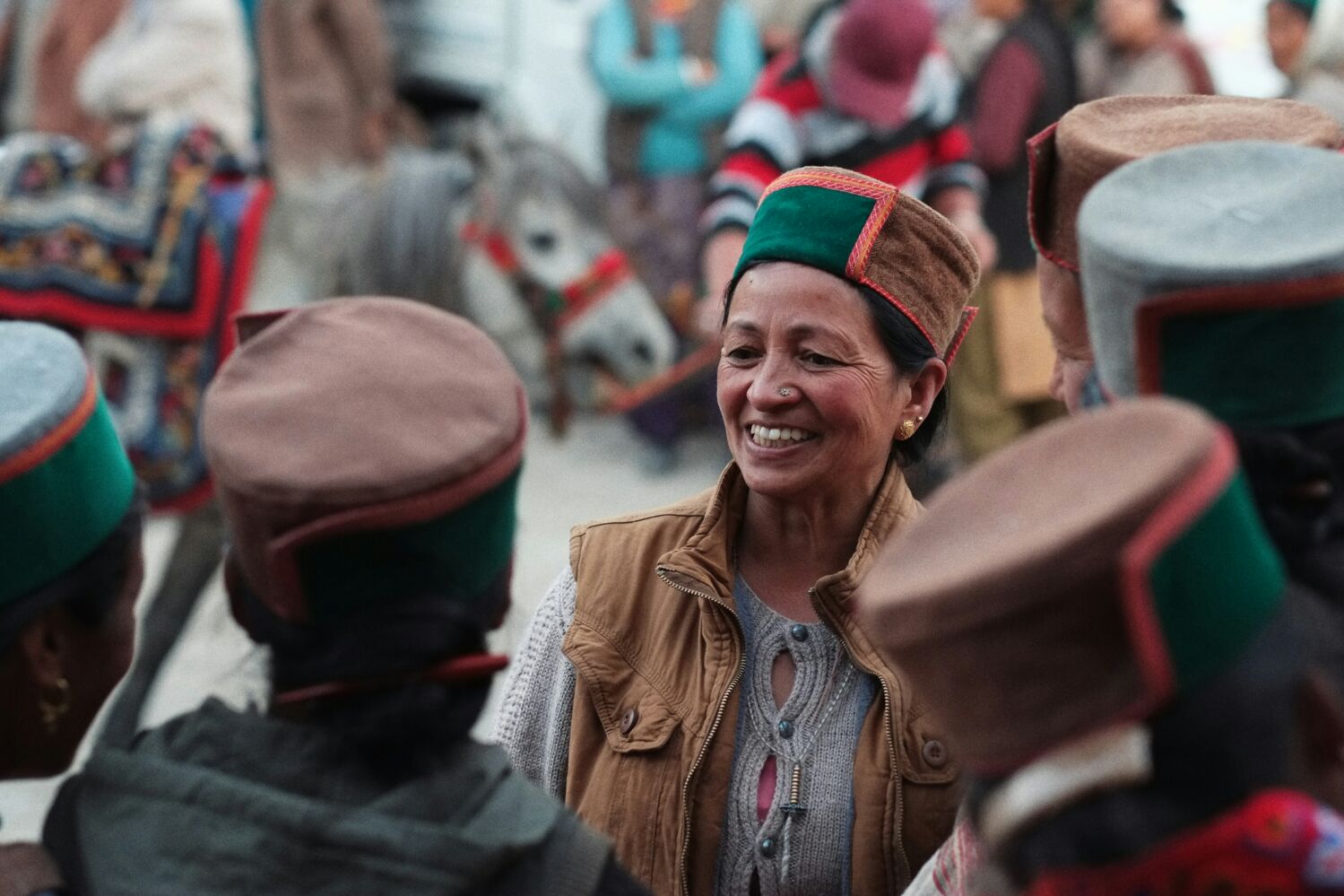 The hat is specific to the upper Kinnaur Valley, not surprisingly known as the Kinnauri Cap..