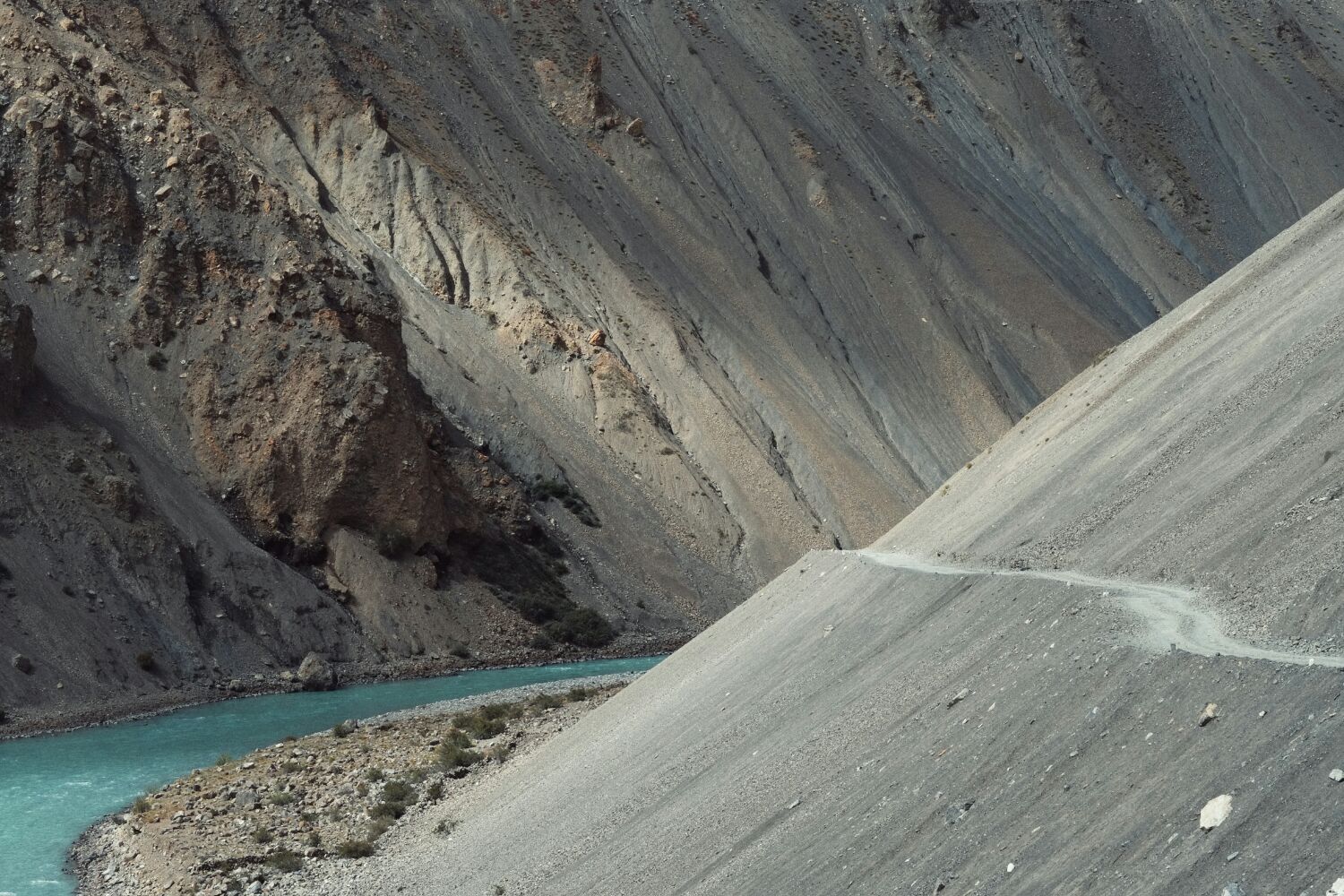 ..well, anyway.. you get the picture. Altitude here only around 3500m but still climbing as I follow the Spiti River upstream