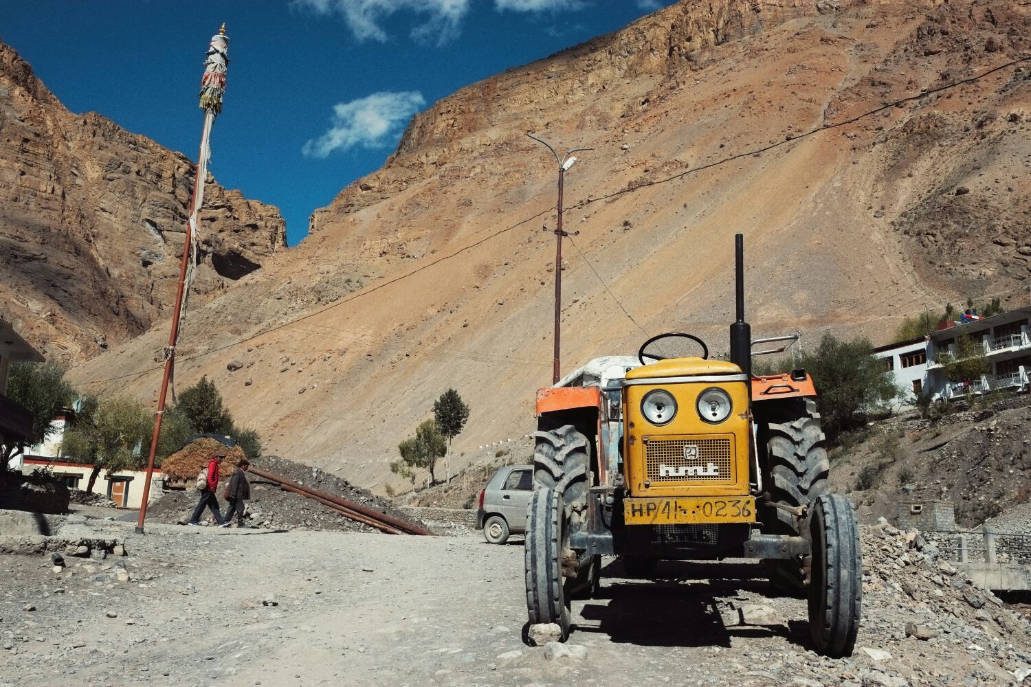 Kaza. Many of the tractors here look like they belong in a children's book.