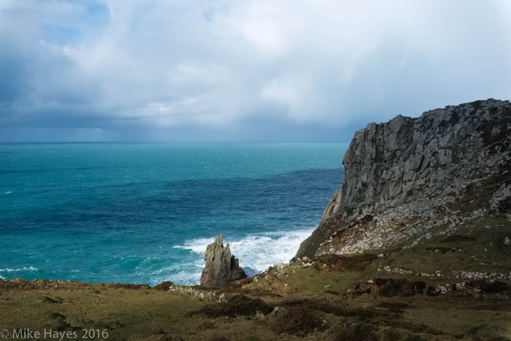 The cliffs at Bosigran, probably the best known climbing spot in Cornwall