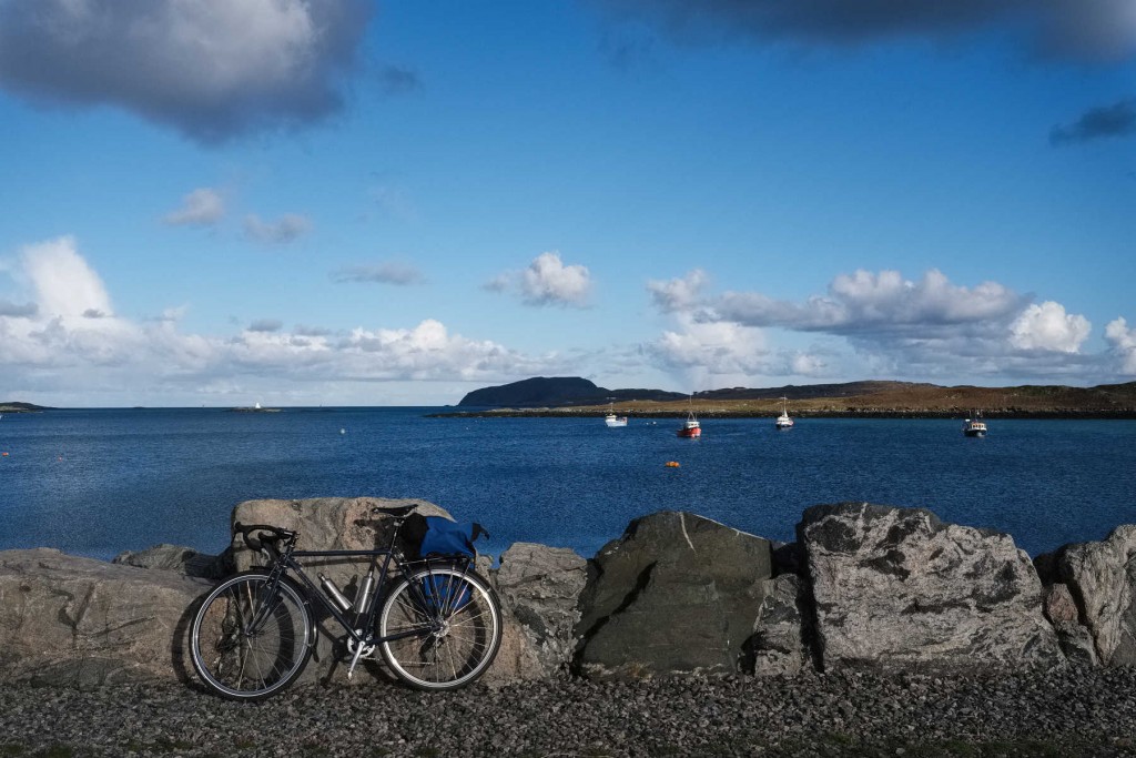 That'll do. It's handy having a bike here for exploring. This is the causeway between Barra and Vatersay. Just for info there are a couple of bike hire places on the island.