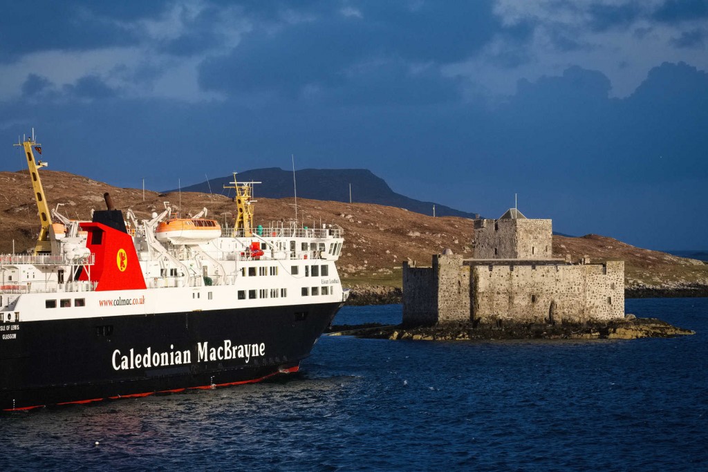 The ferry MV Isle of Lewis moored in Castlebay.. she's been here a couple of days now waiting for the storm to abate :-)