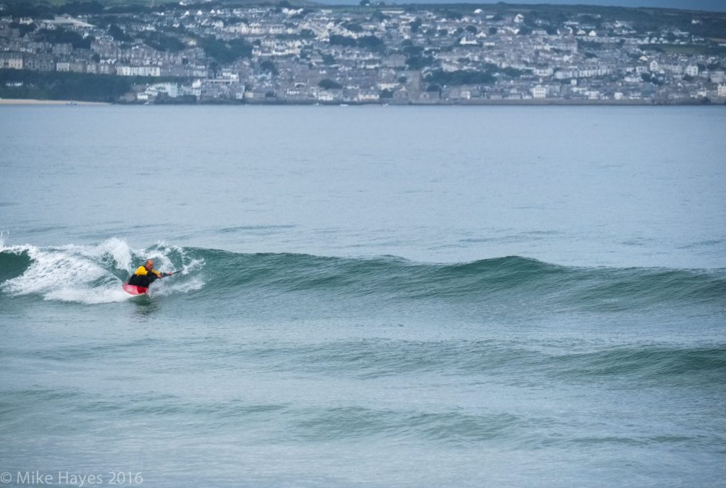 ideal waves for a longer class of surf kayak.. like this one