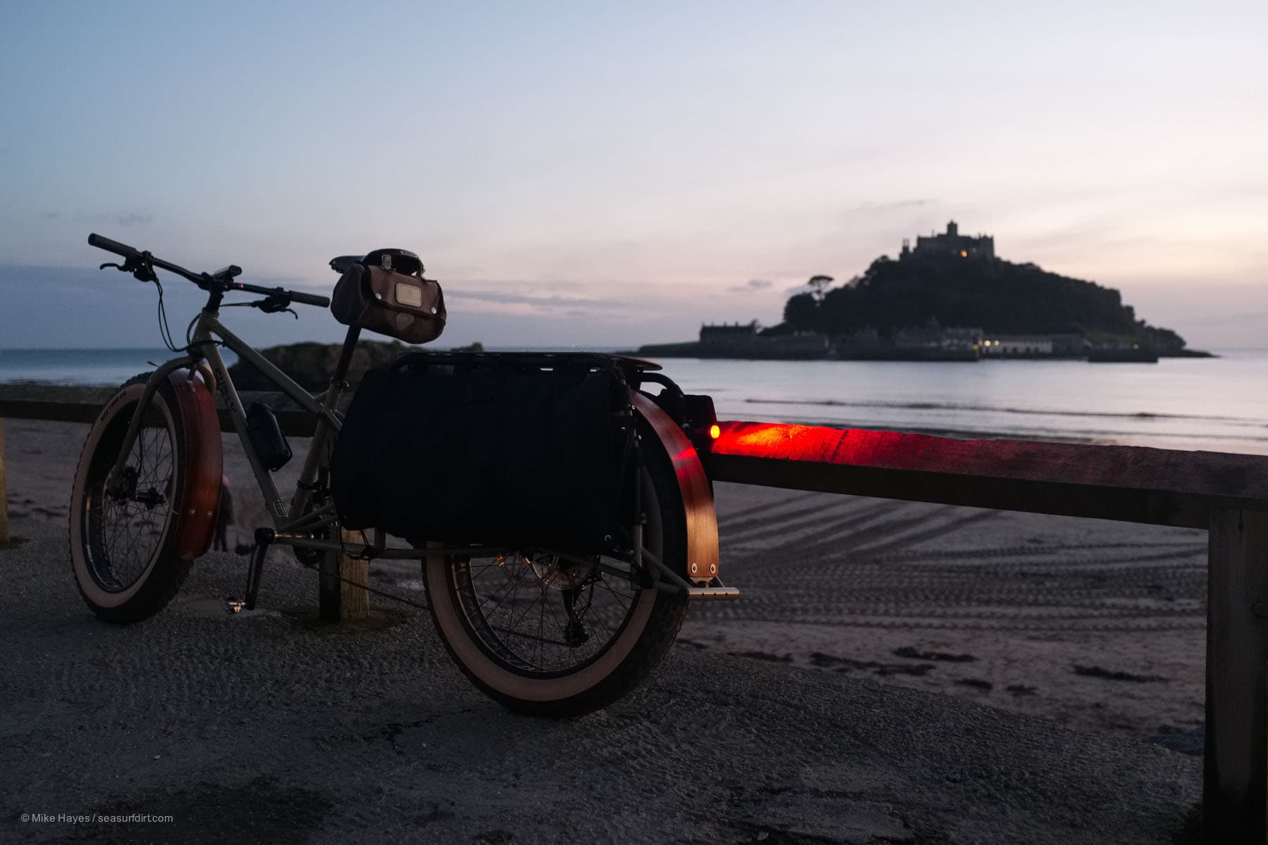 Surly Big Fat Dummy in front of St Michael's Mount